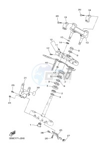 XVS1300A MIDNIGHT STAR (1CS4) drawing STEERING