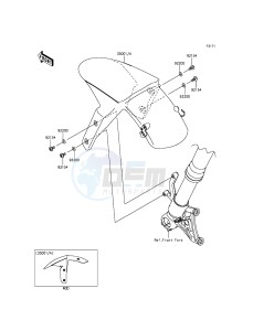 NINJA ZX-10R ABS ZX1000KFF FR XX (EU ME A(FRICA) drawing Front Fender(s)