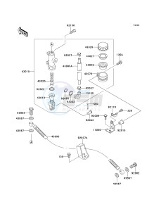 ZX 900 C [NINJA ZX-9R] (C1-C2) [NINJA ZX-9R] drawing REAR MASTER CYLINDER