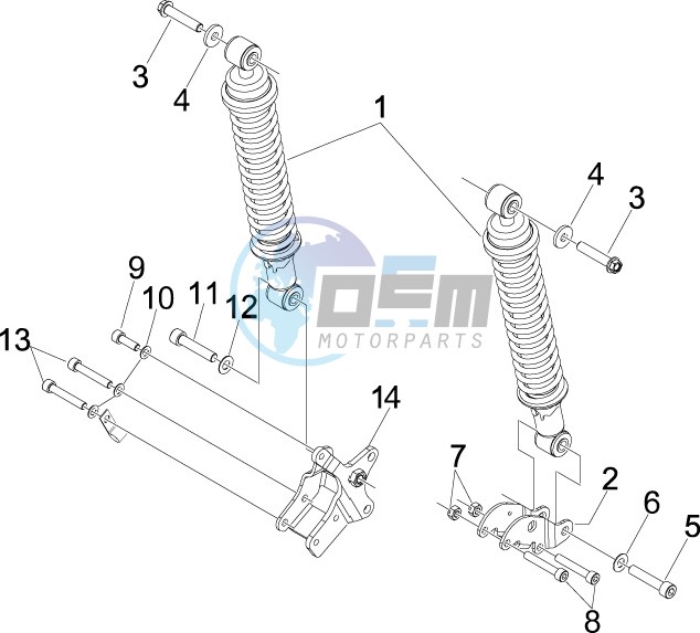 Rear suspension - Shock absorbers