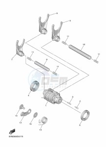 YZ250F (B7B6) drawing SHIFT CAM & FORK