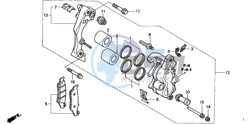 FRONT BRAKE CALIPER (CM/DK/ED)