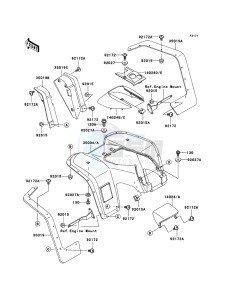 KLF300 KLF300-B18 EU GB drawing Front Fender(s)