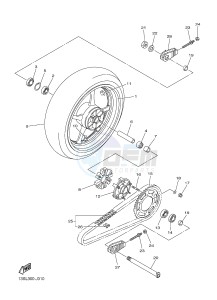 YZF-R6 R6 600 (1JSU 1JSV) drawing REAR WHEEL