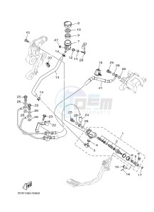 MT09A MT-09 ABS 900 (2DR1 2DR2) drawing REAR MASTER CYLINDER