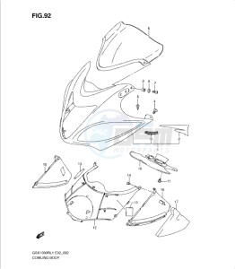 GSX1300R drawing COWLING BODY (GSX1300RL1 E19)