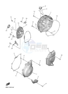 YZF-R6 YZF600 R6 (BN64) drawing CRANKCASE COVER 1