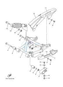 TT-R50 TT-R50E (2CJE 2CJF 2CJG) drawing REAR ARM & SUSPENSION