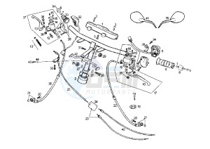 GP 1 - 50 cc drawing HANDLEBAR-DRIVE CONTROLS