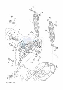 YP400RA XMAX 400 ABS (BL13) drawing REAR ARM & SUSPENSION