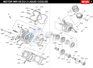 MARATHON-125-PRO-WHITE drawing CYLINDER HEAD - CRANKSHAFT - CYLINDER