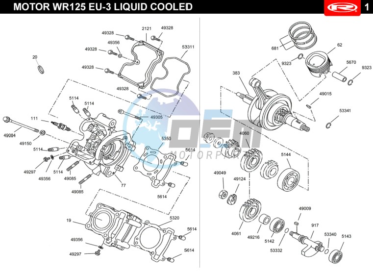 CYLINDER HEAD - CRANKSHAFT - CYLINDER