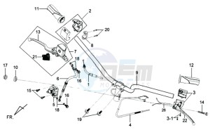 MIO 100 drawing HANDLEBAR / BRAKE LEVERS CPL  L /R