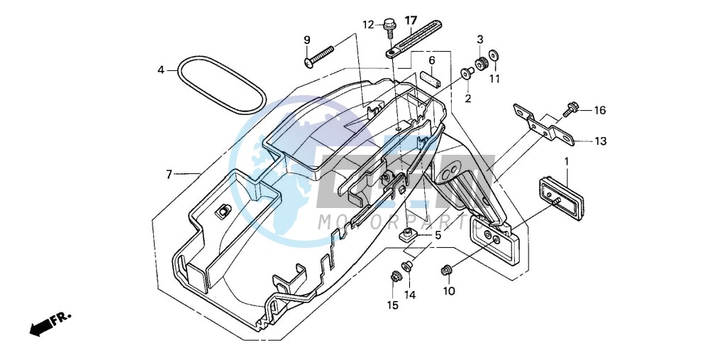 REAR FENDER (CB600F3/4/5/ 6)