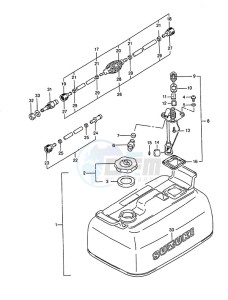 DT 4 drawing Fuel Tank (1988 to 1992)