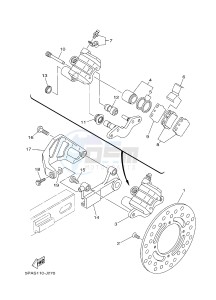 YZ85LW (1SPK) drawing REAR BRAKE CALIPER