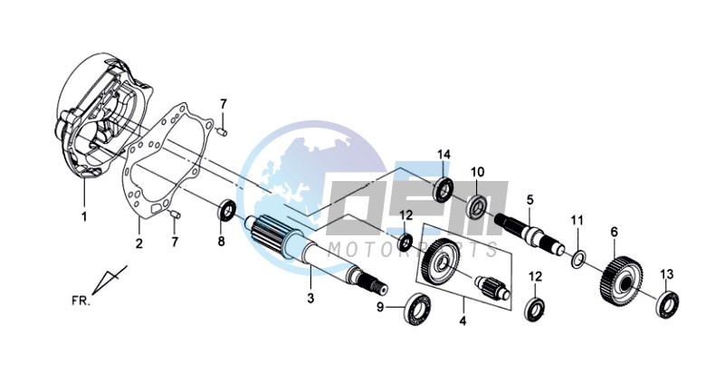 CRANKCASE - DRIVE SHAFT