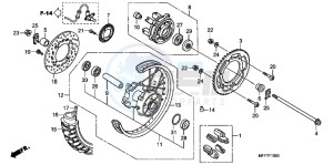 XL700VB drawing REAR WHEEL