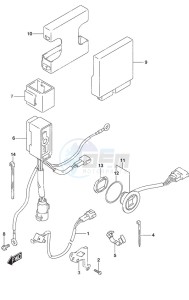 DF 50A drawing PTT Switch/Engine Control Unit High Thrust