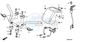 TRX250TEB drawing HANDLE PIPE