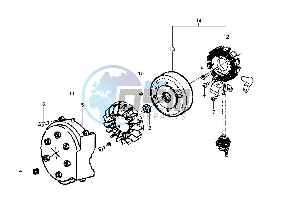 Flywheel magneto