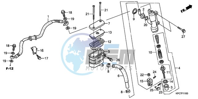 RR. BRAKE MASTER CYLINDER