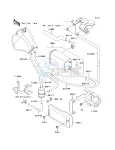 KL 650 A [KLR650] (A15-A19) [KLR650] drawing FUEL EVAPORATIVE SYSTEM -- CA- -