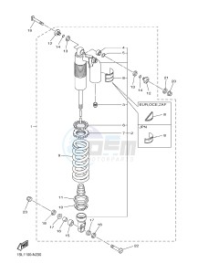 YZ250F (1SM1 1SM2 1SM3 1SM4) drawing REAR SUSPENSION