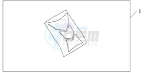 VTR2509 F / CMF LL drawing TANK PAD HONDA WING LOGO