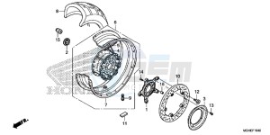 VFR1200XLE CrossTourer - VFR1200X 2ED - (2ED) drawing REAR WHEEL