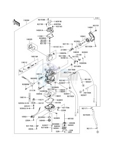 KX 450 D (KX450F) (F8F) D8F drawing CARBURETOR