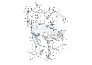 YZF R7 OW02 750 drawing RADIATOR-HOSE