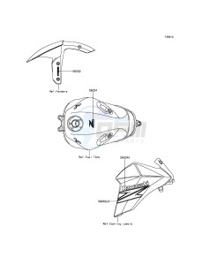 Z800 ABS ZR800DDS UF (UK FA) XX (EU ME A(FRICA) drawing Decals(Orange)(White)