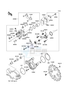 KFX450R KSF450B9F EU drawing Rear Brake