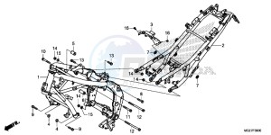 CB500XE CB500X ABS UK - (E) drawing FRAME BODY