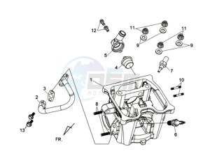 WOLF 250EFI drawing CYLINDER HEAD CPL   / THERMOSTAT