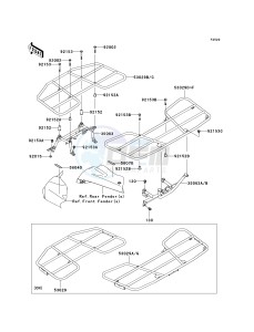 KVF 750 B (BRUTE FORCE 750 4X4I) (B6F-B7FA) B7F drawing CARRIER-- S- -