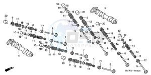 VFR800A9 France - (F / ABS CMF MME) drawing CAMSHAFT/VALVE (FRONT)