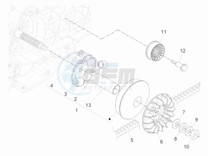 MP3 300 4t 4v ie lt ibrido drawing Driving pulley