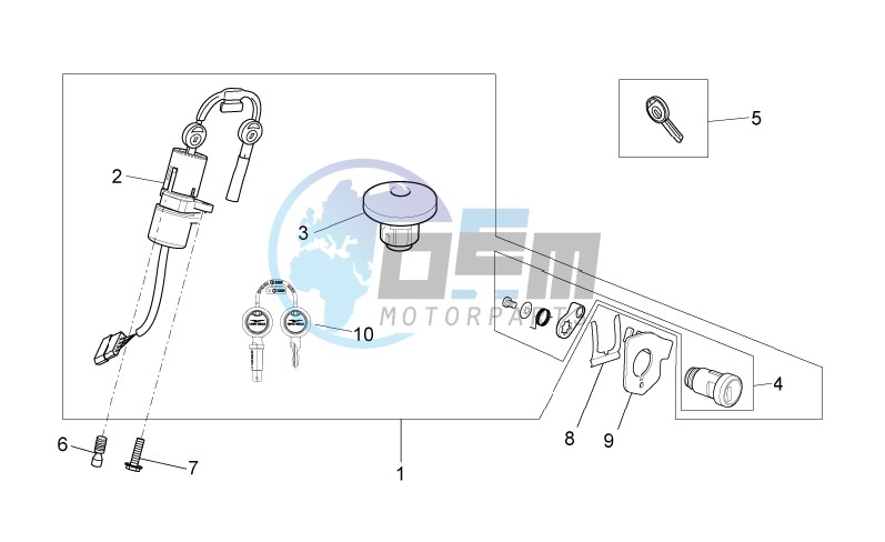 Lock hardware kit