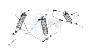 QUAD LANDER 300S drawing REAR SUSPENSION