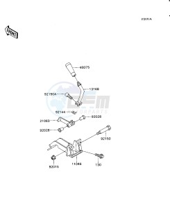 KAF 540 E [MULE 2030] (E1) [MULE 2030] drawing FRAME FITTING-- LEVER- -