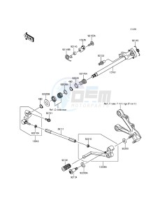 NINJA ZX-6R ZX600RGF FR GB XX (EU ME A(FRICA) drawing Gear Change Mechanism