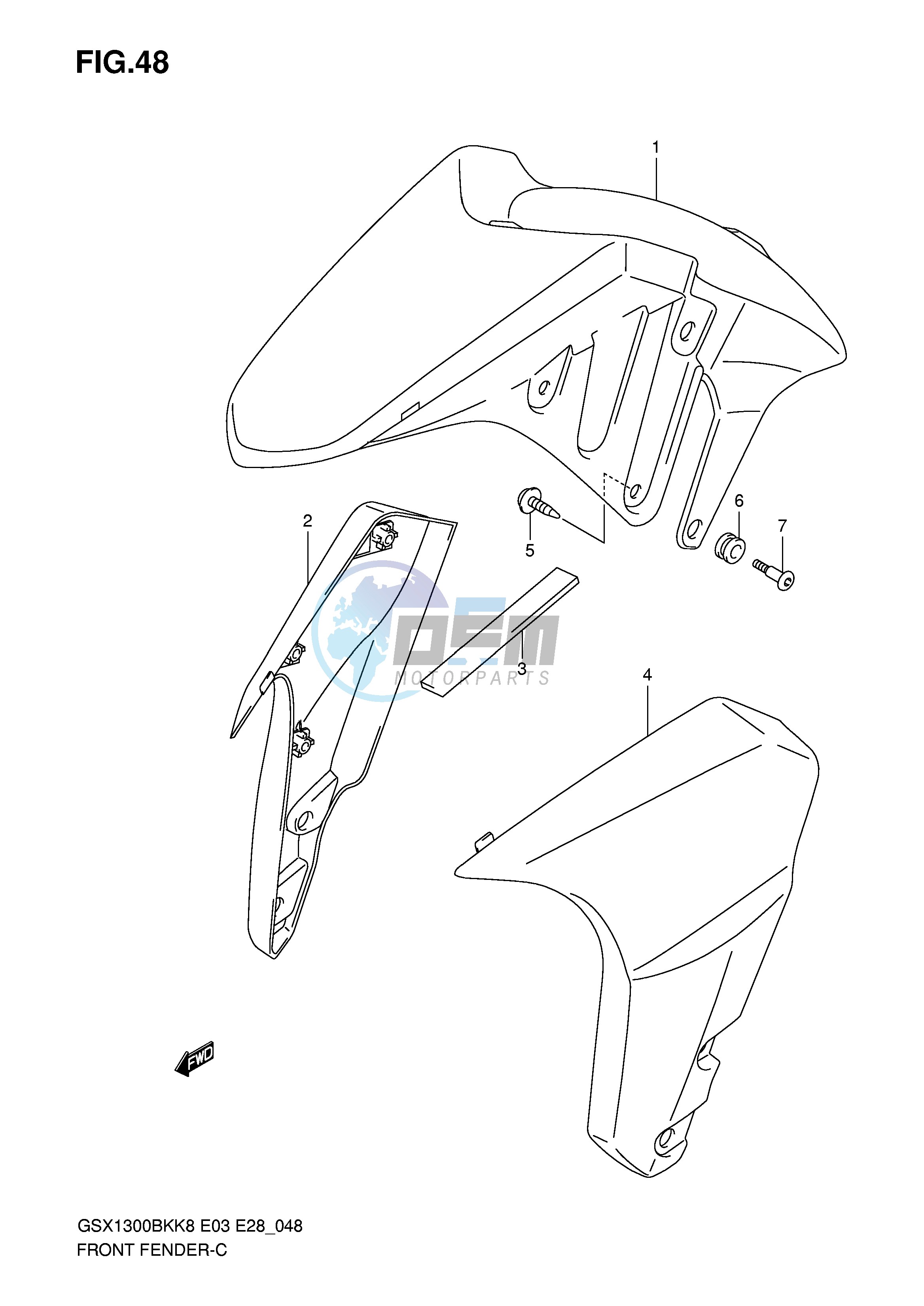 FRONT FENDER (WITHOUT ABS)