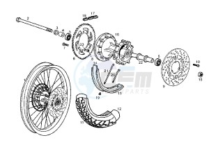 SENDA SM - 125 drawing REAR WHEEL