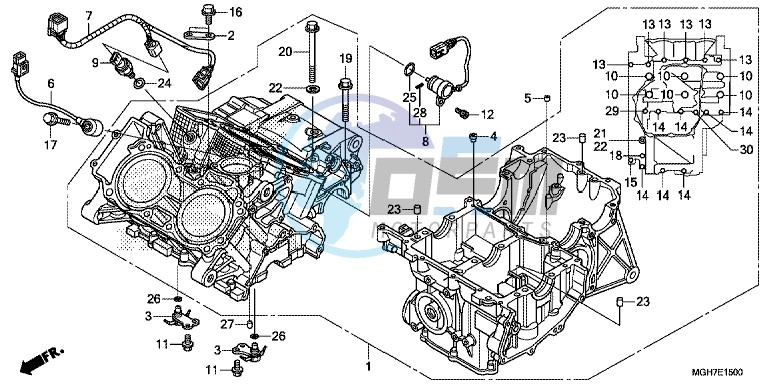 CRANKCASE (VFR1200X/ XA/ XL)