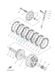 MT07A MT-07 ABS 700 (1XB5 1XB7) drawing CLUTCH