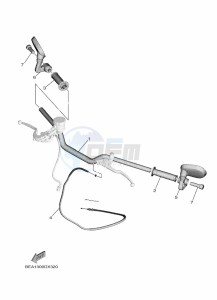 XSR900 MTM890-U (BMS1) drawing STEERING HANDLE & CABLE