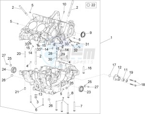 RSV4 1000 RR E4 ABS (EMEA) drawing Crankcases I