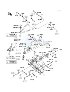 KFX450R KSF450B8F EU drawing Front Suspension